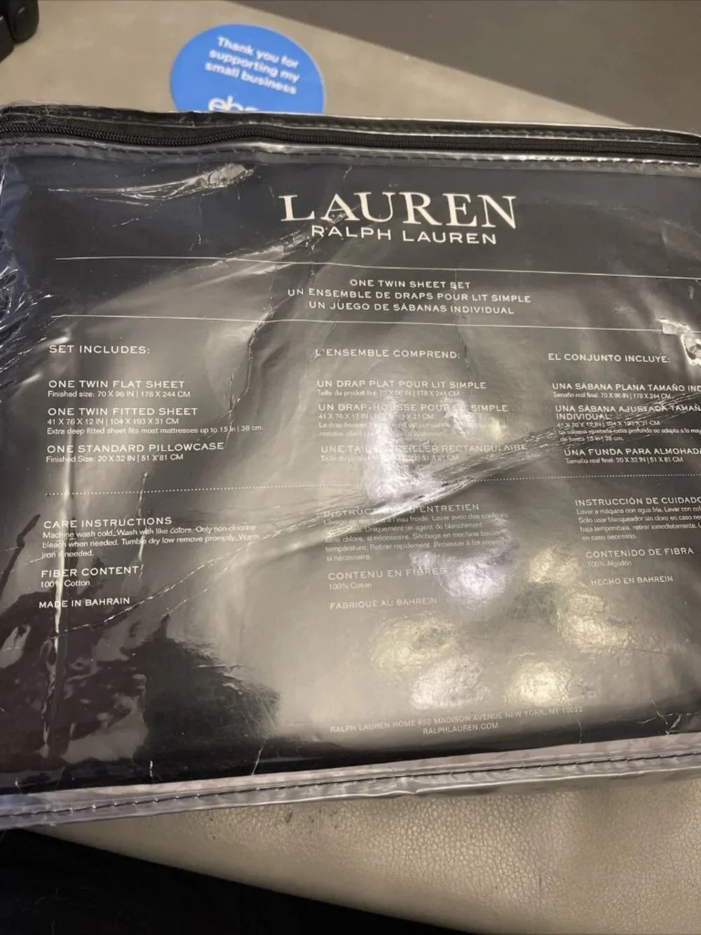 Ralph Lauren Twin Floral Sheet Set 100% Cotton White Beige Natural Flowers Girls